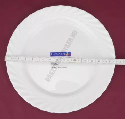Trianon lapostányér 30,5 cm, opálüveg