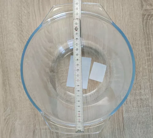 Hőálló jénai levestál, 4 liter, füllel