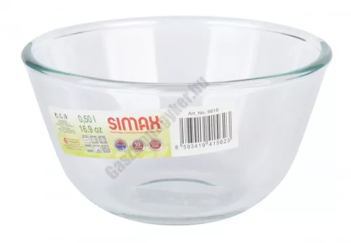 Simax Hőálló jénai kocsonyás tál edény 0,5 liter