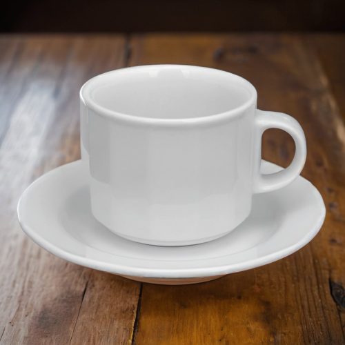 Mercury cappuccino csésze+alj 14 cm 150 ml, porcelán