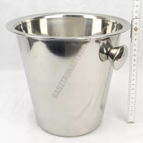 Pezsgősvödör, rozsdamentes 22 cm átmérő
