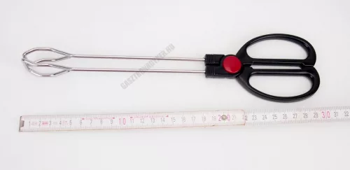 Grillcsipesz, húsfogó olló, 30 cm