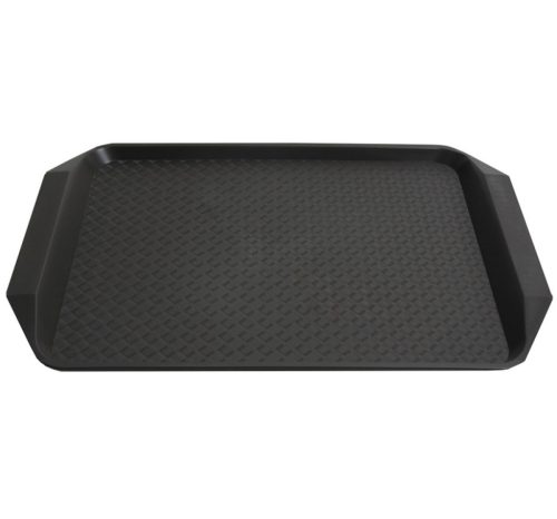Gasztro tálca, 43×30 cm, műanyag, barna