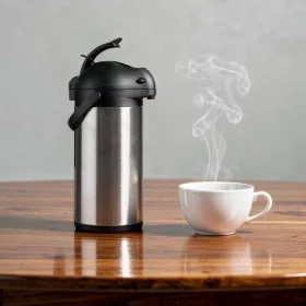 Pumpás termosz, 2,5 l, rozsdamentes