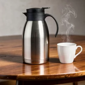 Termosz, 2 liter, duplafalú, rozsdamentes