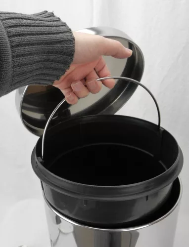 Pedálos szemetes 12 liter, kivehető vödörrel