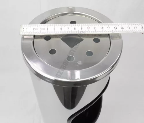 Álló hamuzó hulladéktartóval 56,5 cm, rozsdamentes