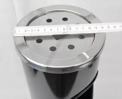 Álló hamuzó hulladéktárolóval 56,5 cm, fekete