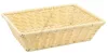 Pékáru kosár, szögletes, 30,5×22,5×8 cm, polipropilén, bézs