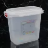GN edény, 1/9 150 mm, 1,5 l, légmentesen záró fedővel, polipropilén