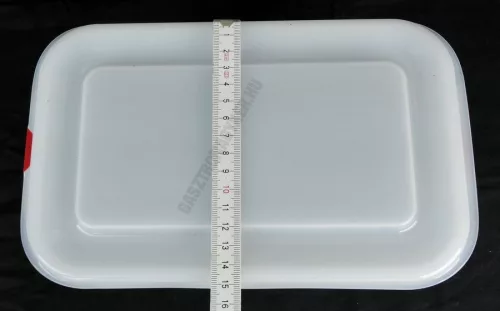 GN edény, 1/4 150 mm, 4,3 l, légmentesen záró fedővel, polipropilén 