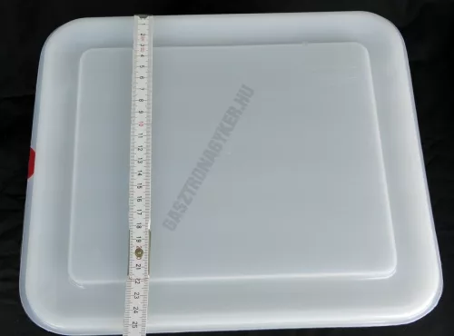 GN edény, 1/2 200 mm, 12,5 l, légmentesen záró fedővel, polipropilén