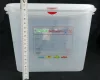 GN edény, 1/2 200 mm, 12,5 l, légmentesen záró fedővel, polipropilén