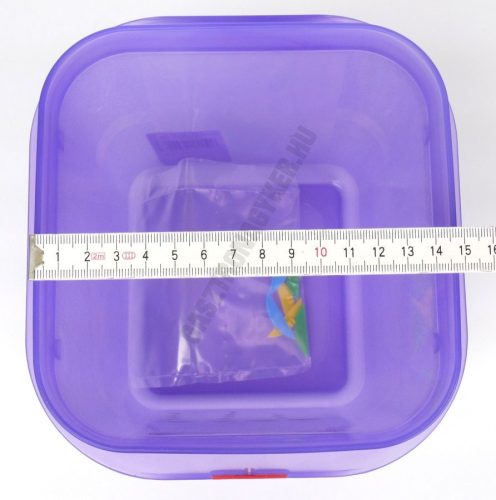 GN edény, 1/6 150 mm, 2,6 l, légmentesen záró fedővel, lila, anti-allergén, polipropilén