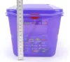 GN edény, 1/3 150 mm, 6 l, légmentesen záró fedővel, lila, anti-allergén, polipropilén