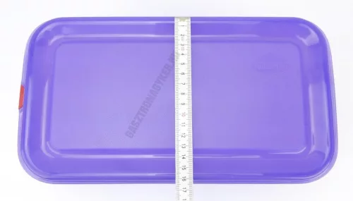 GN edény, 1/3 150 mm, 6 l, légmentesen záró fedővel, lila, anti-allergén, polipropilén