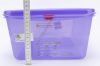 GN edény, 1/2 150 mm, 10 l, légmentesen záró fedővel, lila, anti-allergén, polipropilén