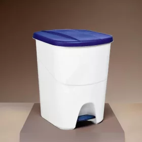 Pedálos szemetes, 40 l, ECO, polipropilén, kék tető