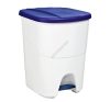Pedálos szemetes, 40 l, ECO, polipropilén, kék tető