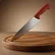 Szakácskés, 25 cm penge, piros nyéllel