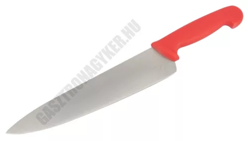 Szakácskés, 25 cm penge, piros nyéllel