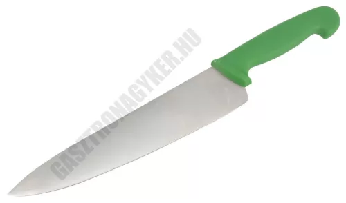 Szakácskés, 25 cm penge, zöld nyéllel
