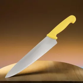 Szakácskés, 25 cm penge, sárga nyéllel