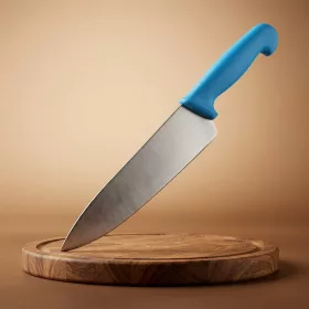Szakácskés, 25 cm penge, kék nyéllel