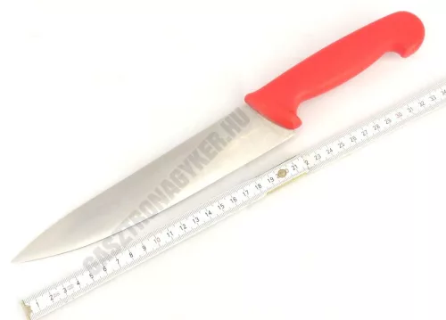 Szakácskés, 21 cm penge, piros nyéllel