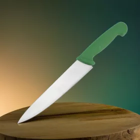 Szakácskés, 21 cm penge, zöld nyéllel
