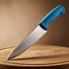 Szakácskés, 21 cm penge, kék nyéllel