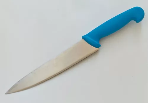 Szakácskés, 21 cm penge, kék nyéllel