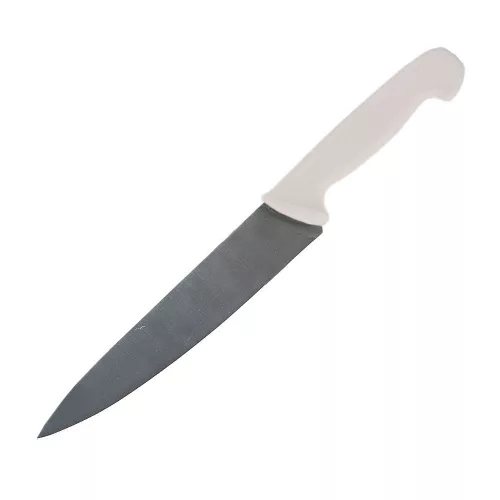 Szakácskés, 21 cm penge, fehér nyéllel