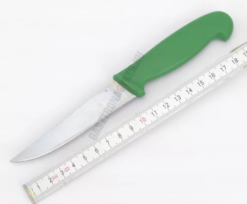 Hámozókés, 11 cm penge, zöld nyéllel