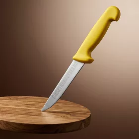Csontozókés, 13 cm penge, sárga nyéllel