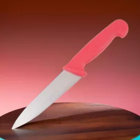Konyhakés, szeletelőkés, 15 cm penge, piros nyél