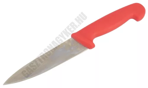 Konyhakés, szeletelőkés, 15 cm penge, piros nyél