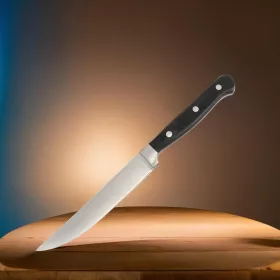 Kovácsolt szeletelőkés, 13 cm penge, fekete nyél