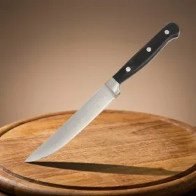 Kovácsolt szeletelőkés, 13 cm penge, fekete nyél
