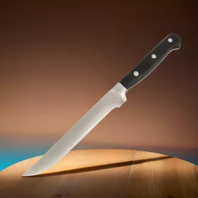 Kovácsolt filézőkés, 18 cm penge, fekete nyél