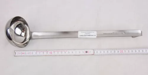Merőkanál, 120 ml, űrmértékjelölt, nyélhossz: 32 cm, átmérő: 8 cm