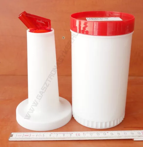 Italadagoló-szirupadagoló, 1 liter, piros műanyag