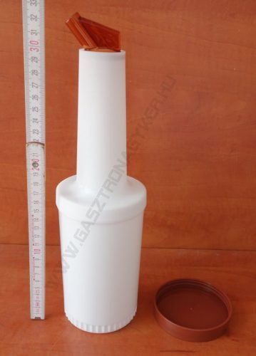 Italadagoló-szirupadagoló, 1 liter, barna műanyag