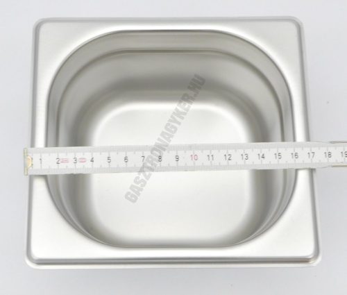 GN edény, 1/6 100 mm, 1,6 l, rozsdamentes