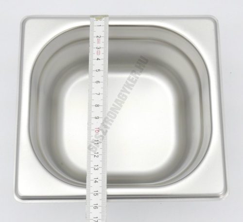 GN edény, 1/6 100 mm, 1,6 l, rozsdamentes