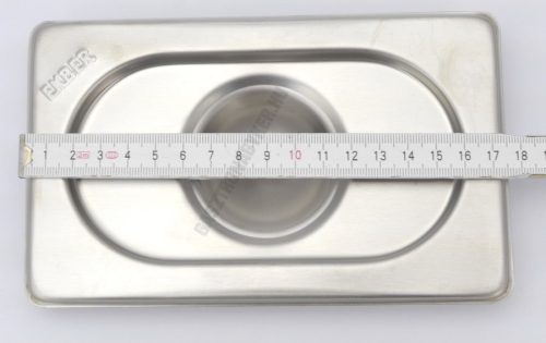 GN 1/9 fedő, rozsdamentes