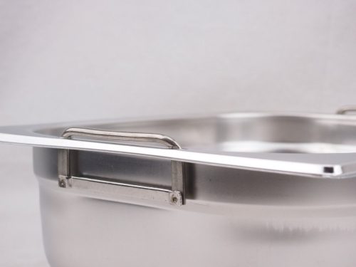 GN edény, 1/2 100 mm, 6,5 l, csúszófüllel, rozsdamentes