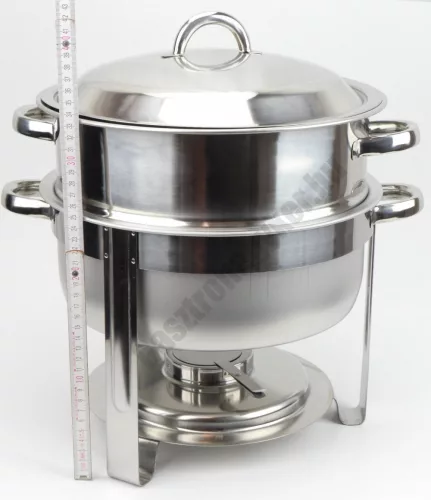 Chafing kerek, 13,5 literes, rozsdamentes