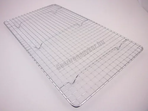Grillrács, 25,5×45,5 cm, rozsdamentes
