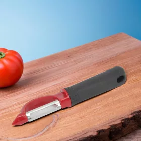 Zöldséghámozó gumírozott nyéllel, egyenes